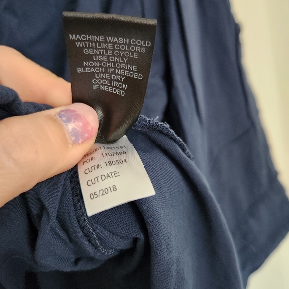 Torrid Size 00 Navy Harper Challis Blouse - Picture 6 of 7